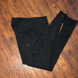 plain black leggings